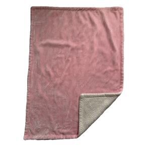 Walmart Parents Choice Pink Chevron Sherpa Baby Blanket Soft Texture Zigzag